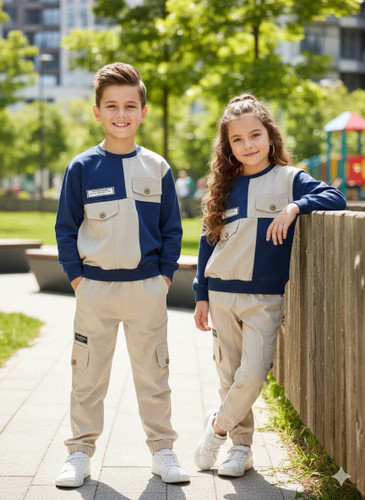 ست بلوز و شلوارجیبدار بیرونی اسپرت با طرح و رنگ جدید