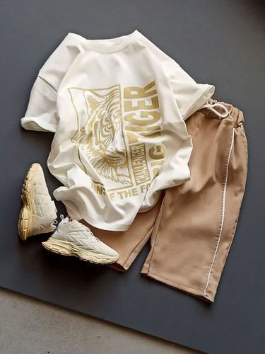 ست تیشرت و شلوارک طرح تایگر قیمت اقتصادی