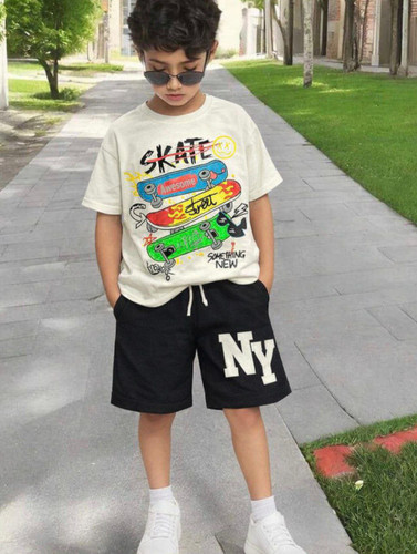 ست تیشرت و شلوارک جذاااب و اسپرت اسکیت