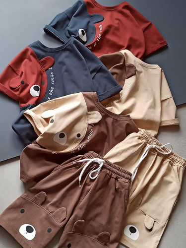 ست تیشرت و شلوارک راحتی تدی