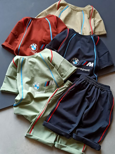 ست تیشرت و شلوارک سایزبزرگ bmv