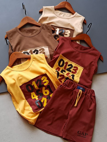 تاپ شلوارک راحتی اسپرت شیک اعداد